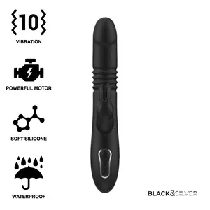 Персональный массажер black&silver WatchMe — стимулирующий вибратор с поддержкой беспроводного управления, компактный