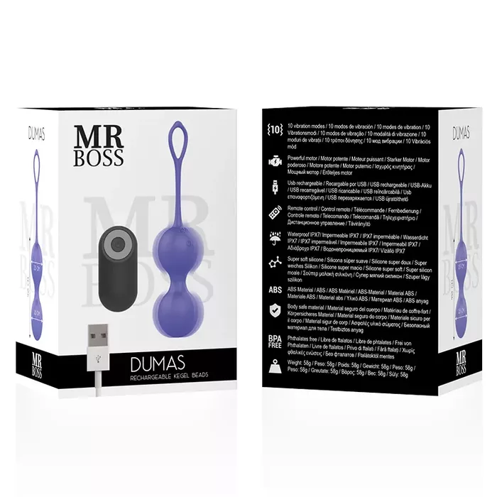 Kegel bumbiņas Mr. Boss Dumas — vibrējošas silikona ar tālvadi Photo 7