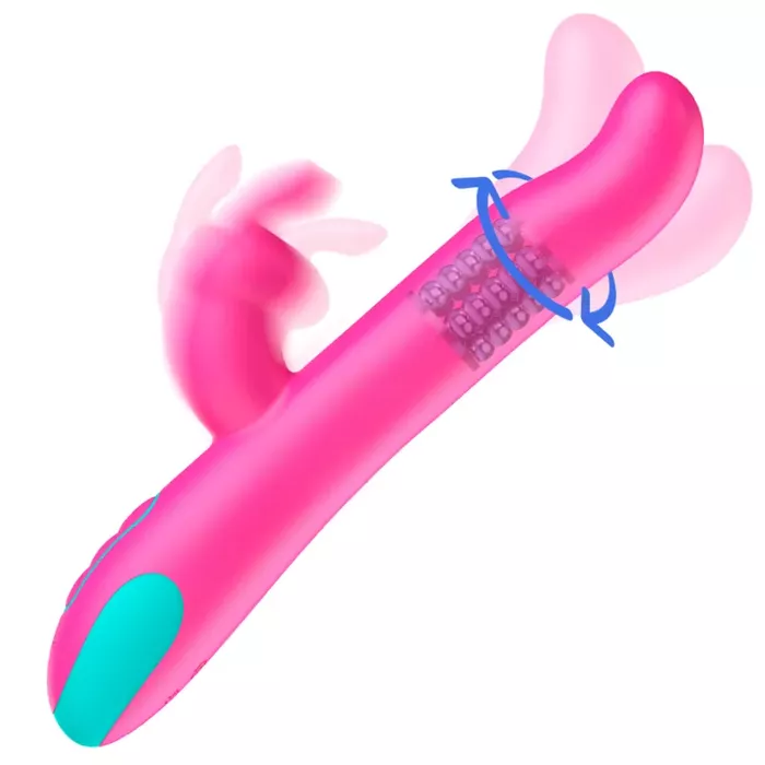 Vibrator happy loky Pluto Rabbit — silicone dual-action Photo 3