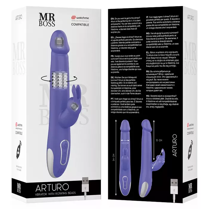 mr. boss Arturo silikona vibrators ar rotatoru Photo 8