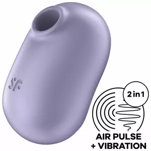 SATISFYER PRO TO GO 2 DOUBLE AIR PULSE STIMULATOR & VIBRATOR - VIOLET