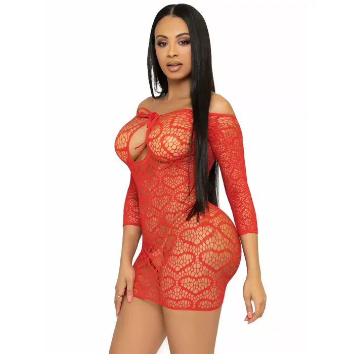 Мини-платье (белье) LEG AVENUE Heart Net Photo 3