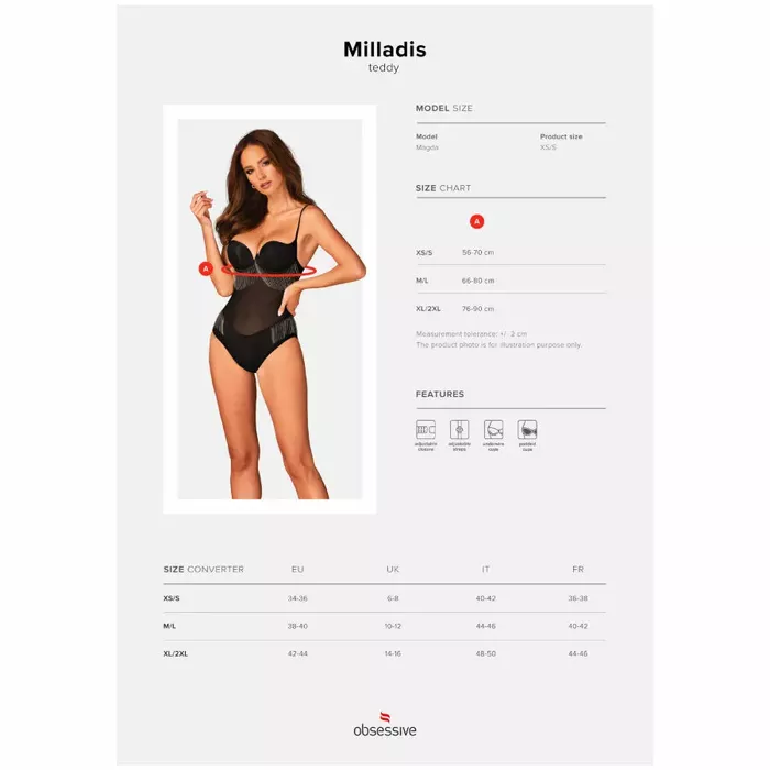Боди OBSESSIVE Milladis teddy XL/2XL Photo 5