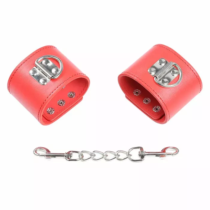 Металлические наручники OHMAMA Fetish Red Photo 7