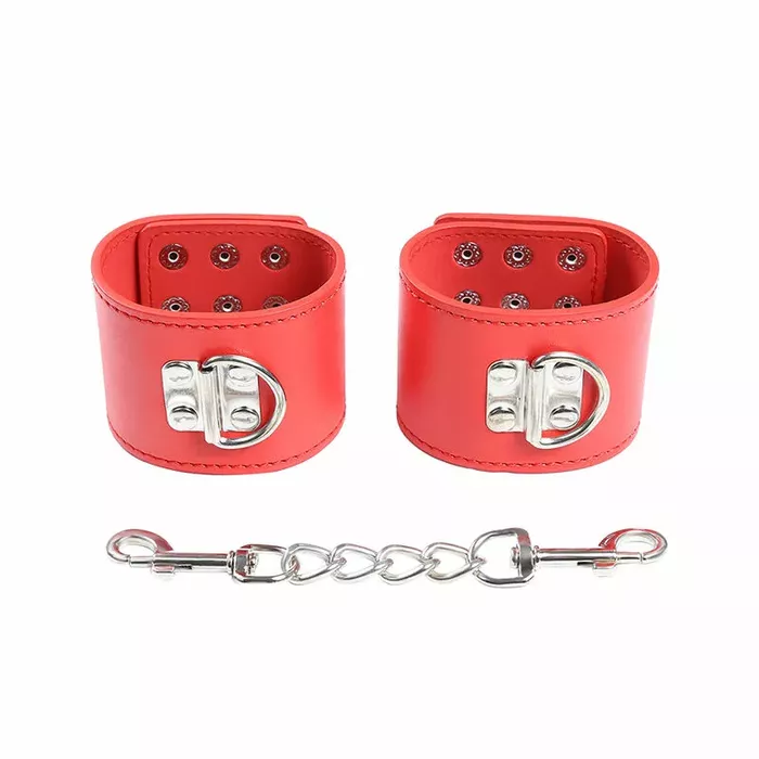 Металлические наручники OHMAMA Fetish Red Photo 9
