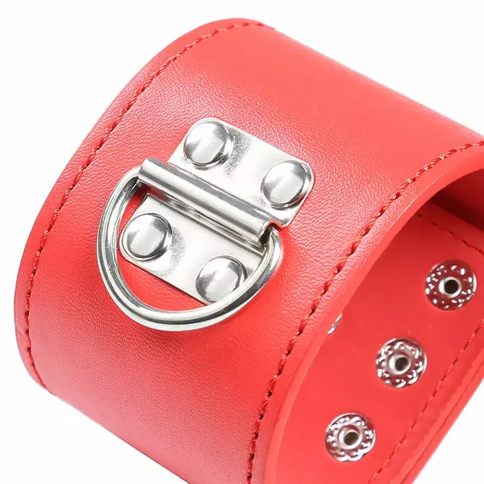 Металлические наручники OHMAMA Fetish Red Photo 11