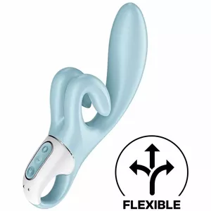 Zaķa vibrators SATISFYER Touch Me Rabbit Vibration — silikona korpuss, vairākas vibrācijas režīmi, ūdensizturīgs