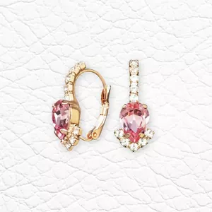 Серьги "Леонора II (Light Pink)" с кристаллами Preciosa™