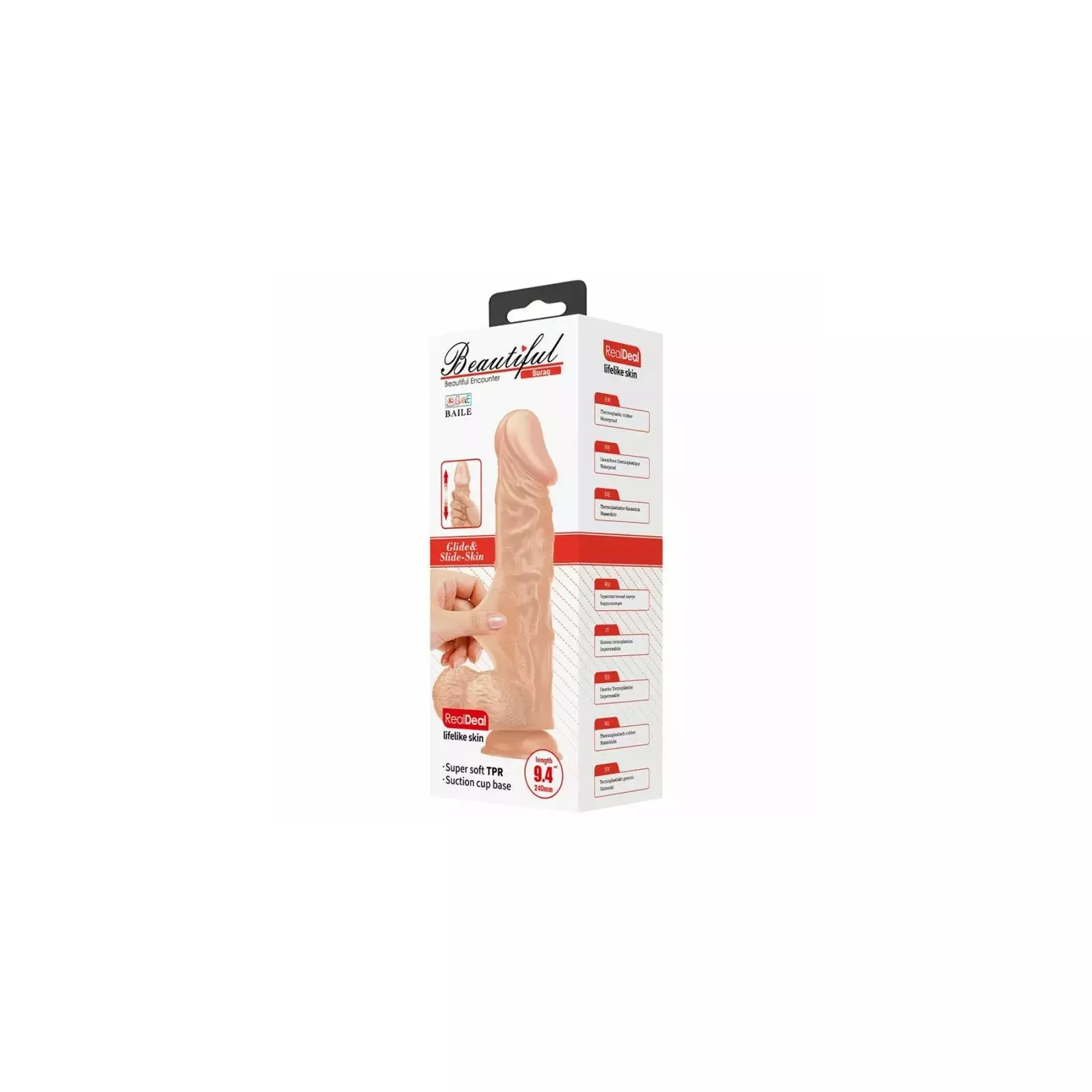 BAILE - BEAUTIFUL ENCOUNTER BURAQ DILDO 24 CM NATURAL Photo 7