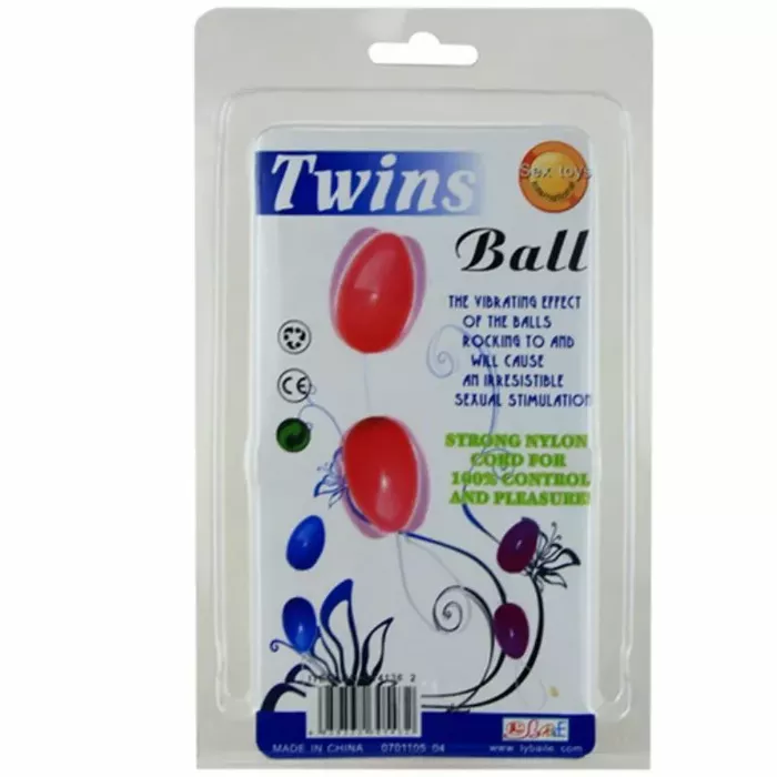 Анальные бусы BAILE Twins Balls Pink Photo 2