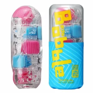 Силиконовый мастурбатор TENGA Bobble Crazy Cubes — внутренняя текстура «кубики», многоразовый, 14×5.7 см, TPE/PP