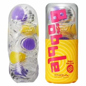 Мастурбатор TENGA Bobble Magic Marbles — многоразовый прозрачный TPE, 14 × 5,7 см, очень эластичный