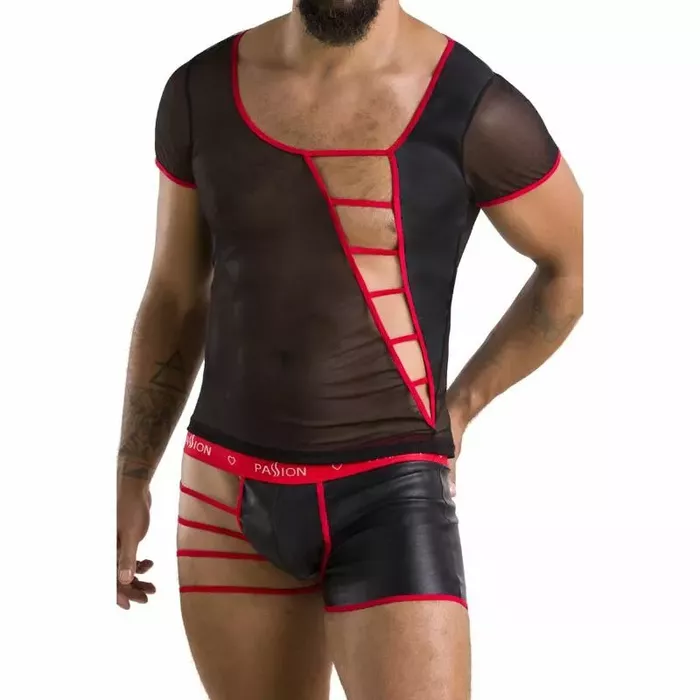 PASSION 055 MARK Black two-piece lingerie S/M Photo 3
