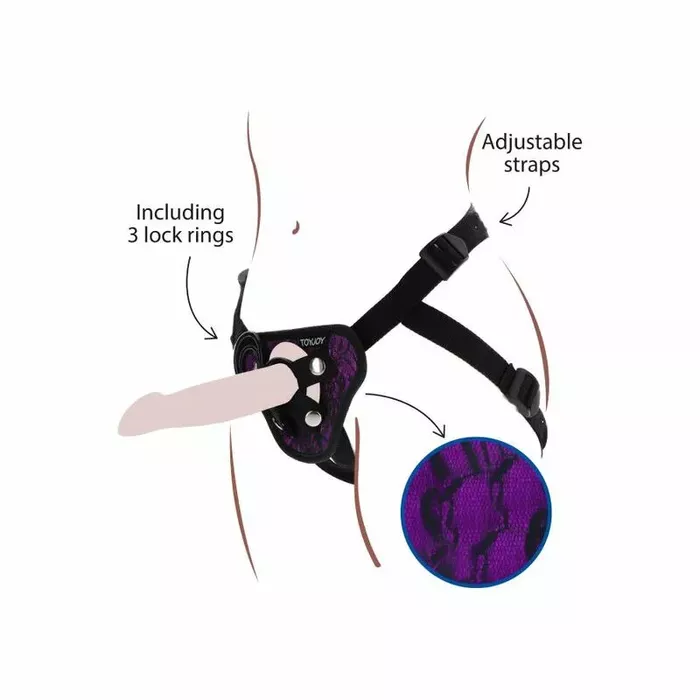 Strap-on harness TOYJOY Lace Violet Photo 2