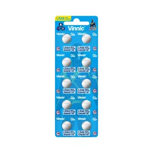 VINNIC ALKALINE BUTTON BATTERY AG13 L1154F LR44 BLISTER*10