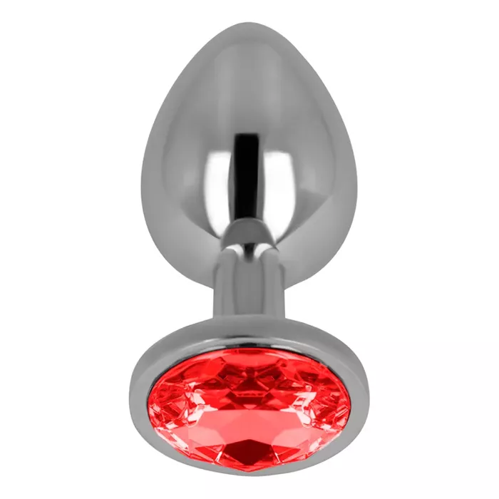 OHMAMA Anal Plug with Red Crystal 8 cm Photo 2