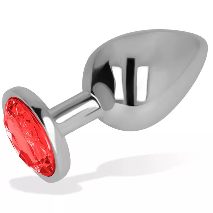 OHMAMA Anal Plug with Red Crystal 8 cm Photo 3