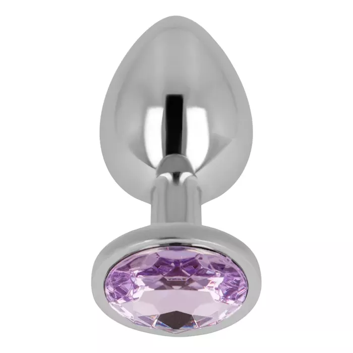 OHMAMA Anal Plug with Violet Crystal 8 cm Photo 2