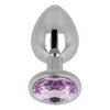 OHMAMA Anal Plug with Violet Crystal 8 cm Photo 2