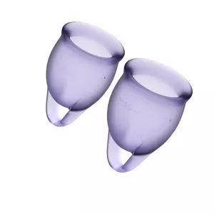 SATISFYER FEEL CONFIDENT MENSTRUAL CUP PURPLE 15+20ML