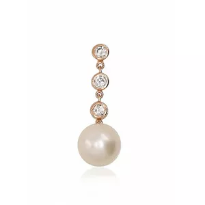 14K Red Gold Pearl Pendant "Galos II"