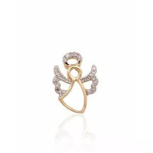 14K Yellow Gold Diamond Pendant "Angel III"