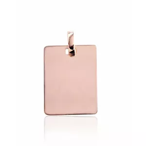 14K Red Gold Pendant "Classic V"