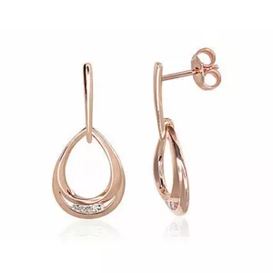 14K Red Gold Diamond Earrings "Melissandra IV"