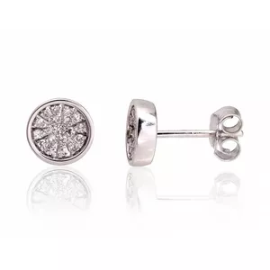 14K White Gold Diamond Earrings "Juno Gold II"