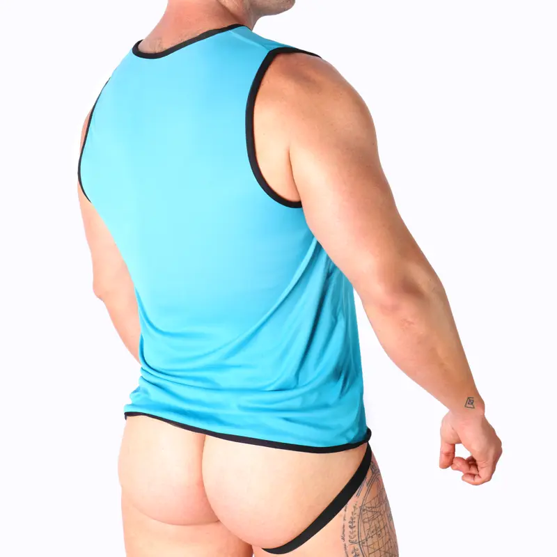 MACHO Blue T-Shirt D-233411 - Stylish Underwear Photo 6