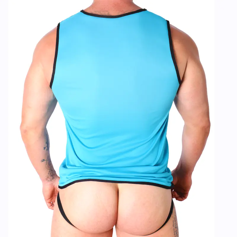 MACHO Blue T-Shirt D-233411 - Stylish Underwear Photo 7
