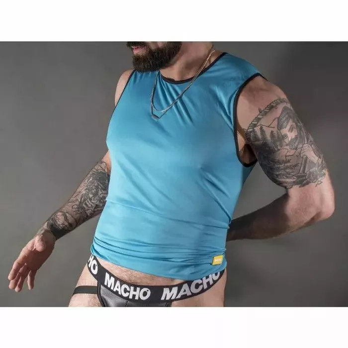 MACHO - Синяя футболка D-233411 - Стильное нижнее белье Photo 3