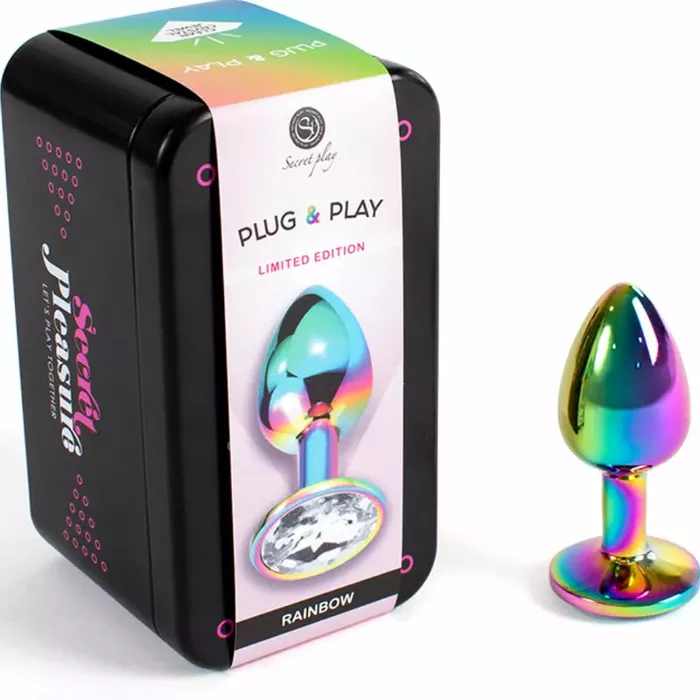 SECRETPLAY Metal Butt Plug Rainbow — малая, 7 см Photo 2