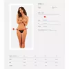 Stringa OBSESSIVE Thong M/L — tilla priekšpuse, gipiūras mežģīnes Photo 7