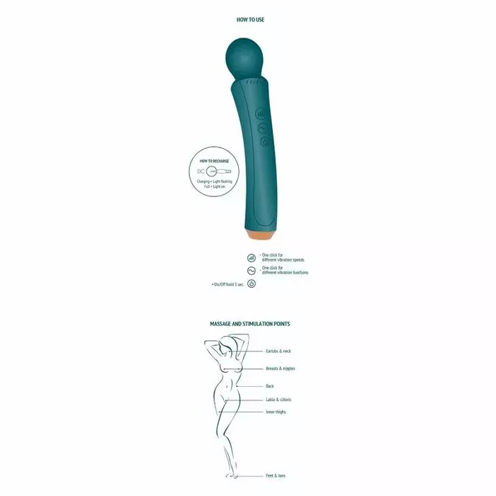 Вибратор XOCOON Curved Wand — силикон, водонепроницаемый Photo 7