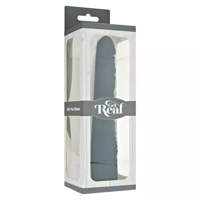 GET REAL Classic Slim Vibrator Black — тонкий силиконовый вибратор Photo 3