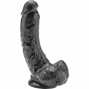 GET REAL - DILDO 20,5 CM AR BUMBIŅĀM MELNS