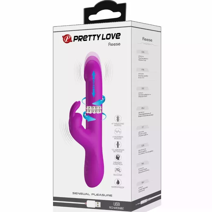 Вибратор pretty love Reese — силиконовый вращающийся стержень Photo 10