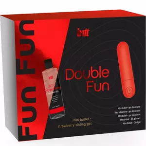 INTT - DOUBLE FUN KIT WITH VIBRATING BULLET AND STRAWBERRY MASSAGE GEL