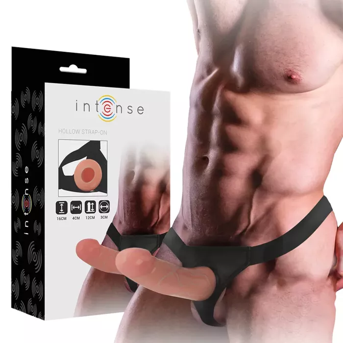 Strap-on INTENSE Hollow Harness ar 16 x 3 cm doļu Photo 3