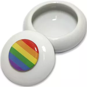 PRIDE - ROUND JEWELLERY BOX WITH LGBT FLAG