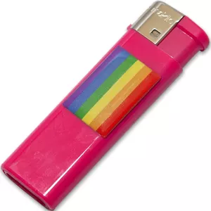 PRIDE - LIGHTER FUSCIA WITH LGBT FLAG