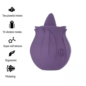Клиторальный вибратор INTENSE Violet CL Toris Stimulator — 10 режимов вибрации, силикон, водонепроницаемый, лиловый