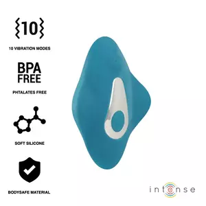 Valkājams vibrators ar pulti INTENSE Samantha Pantie — silikona, zils, ar tālvadību