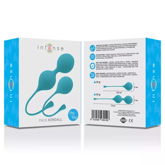 Kegel balls INTENSE Kendall Blue — silicone pelvic trainer Photo 4
