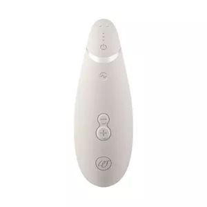 Clitoral sucker vibrator WOMANIZER Premium 2 — length 155 mm, diameter 50 mm, runtime 4 h, charge 2 h, grey