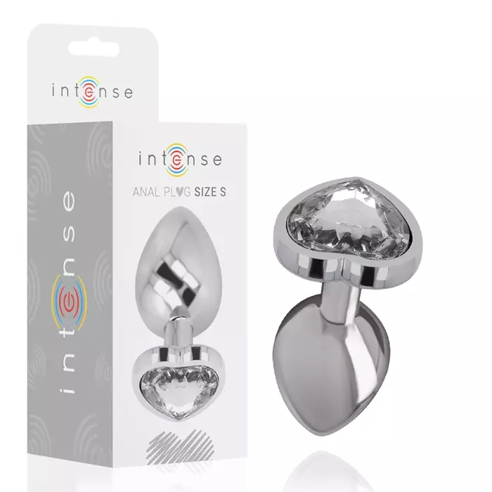Anal plug INTENSE White Heart aluminum S Photo 2