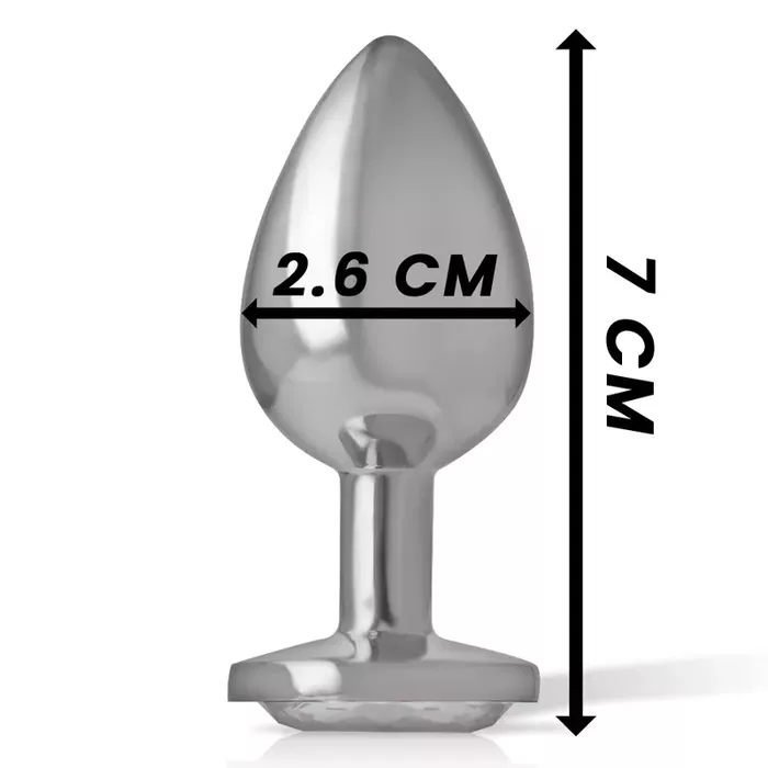 Anal plug INTENSE White Heart aluminum S Photo 5