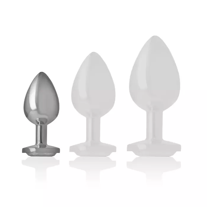 Anal plug INTENSE White Heart aluminum S Photo 6