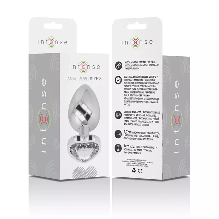 Anal plug INTENSE White Heart aluminum S Photo 7